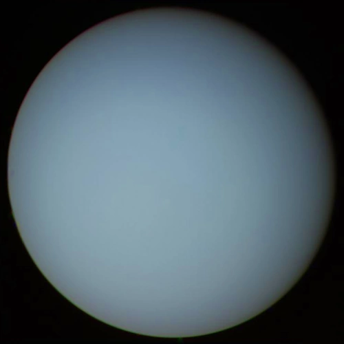 Blue giant planet Uranus