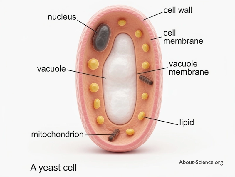 A 3D image model representing anatomy of a fungal cell