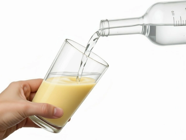 Step 3 - pour the alcohol on top of the smoothie to reveal DNA