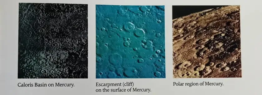 Surface of the planet Mercury