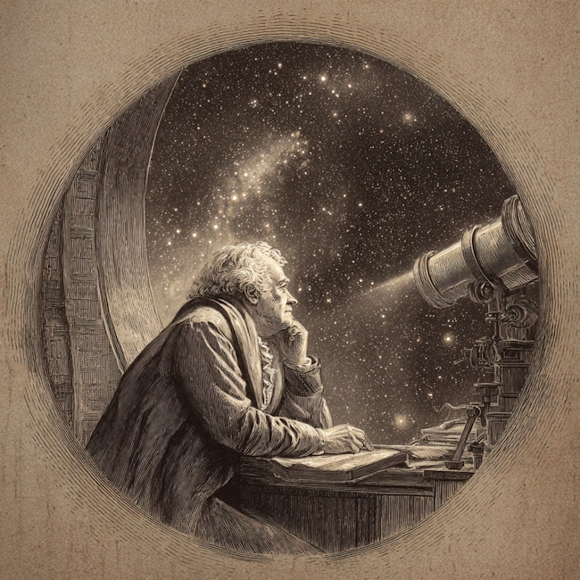 Willam Herschel is watching the stars
