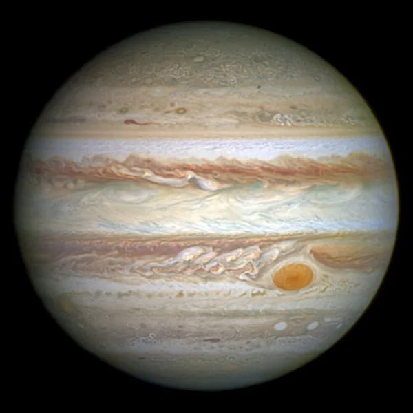 Jupiter with cloud belts and Great Red Spot