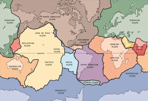 Map of Earth tectonic plates