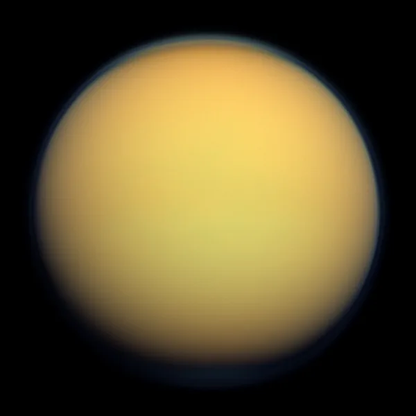 Titan moon of Saturn in natural color
