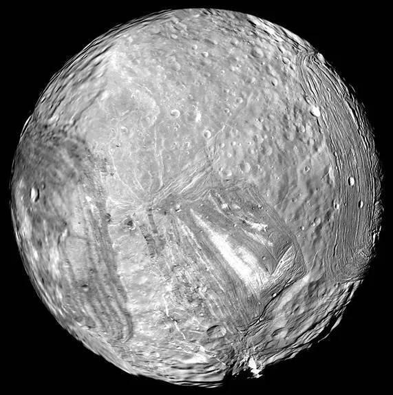 Moon terrain in the Uranus system